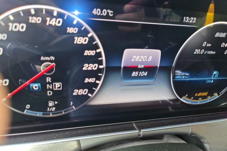 Used Mercedes-Benz E-Class 2017 E 300 L Sporty and Stylish Model Odometer Close Up