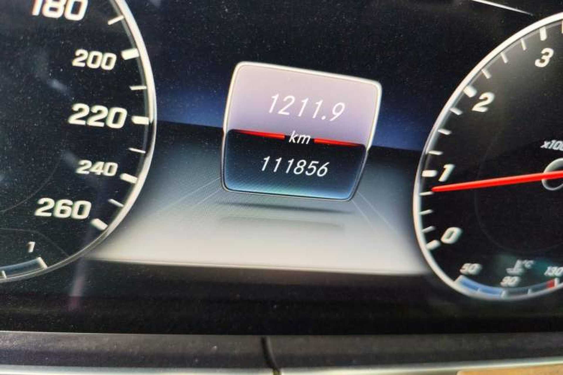 Used Mercedes-Benz E-Class 2017 E 300 L Sporty and Stylish Model Odometer Close Up
