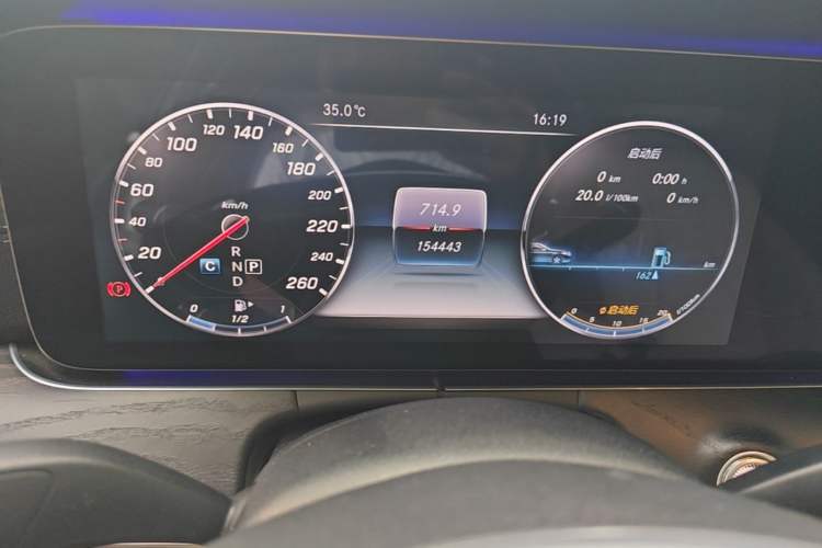 Used Mercedes-Benz E-Class 2017 E 300 L Sport Luxury Edition Odometer Close Up