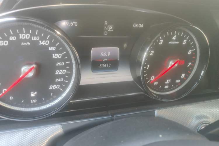 Used Mercedes-Benz E-Class 2017 E 200 L Sport 4MATIC Odometer Close Up