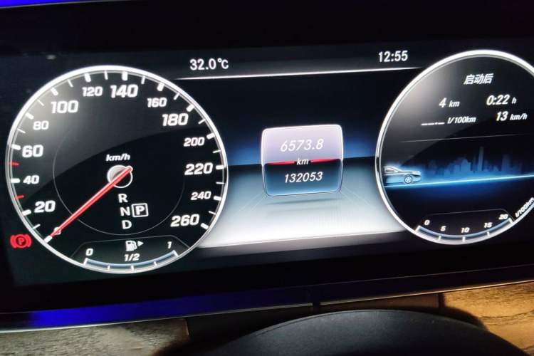 Used Mercedes-Benz E-Class 2017 E 300 L Sporty and Stylish Model Odometer Close Up
