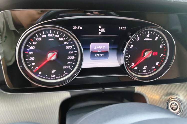 Used Mercedes-Benz E-Class 2017 E 200 Sport Odometer Close Up