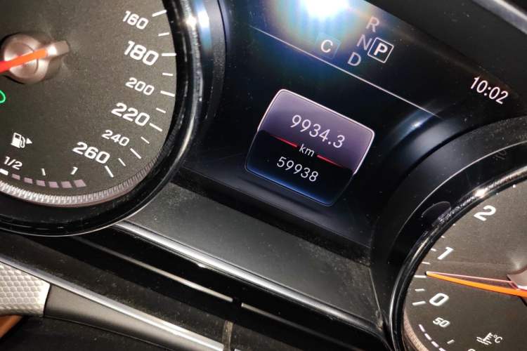 Used Mercedes-Benz E-Class 2017 E 200 Sport Odometer Close Up