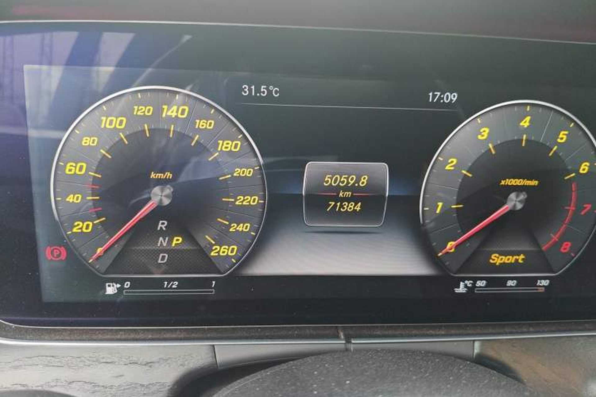 Used Mercedes-Benz E-Class 2017 E 300 L Sport Luxury Edition Odometer Close Up