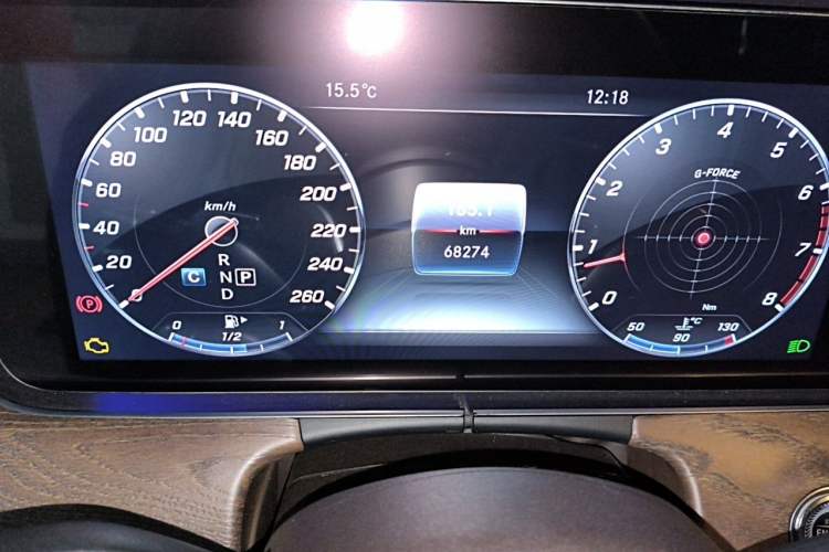 Used Mercedes-Benz E-Class 2017 E 300 L Luxury Model Odometer Close Up