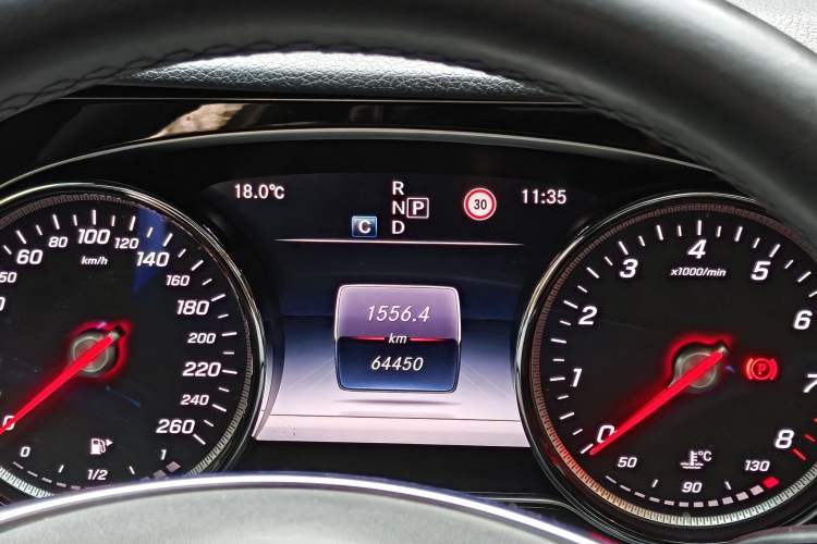Used Mercedes-Benz E-Class 2017 E 200 Sport 4MATIC Odometer Close Up