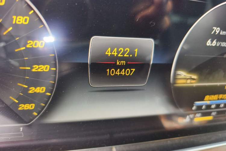 Used Mercedes-Benz E-Class 2017 E 300 L Luxury Model Odometer Close Up