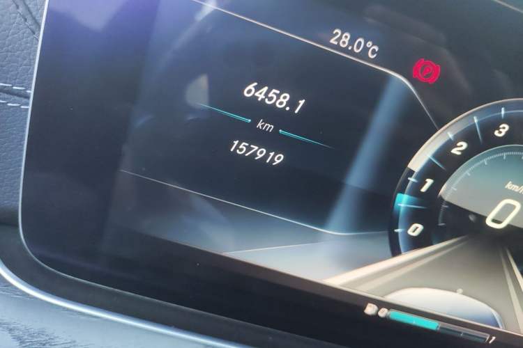 Used Mercedes-Benz E-Class 2017 E 300 L Sporty and Stylish Model Odometer Close Up