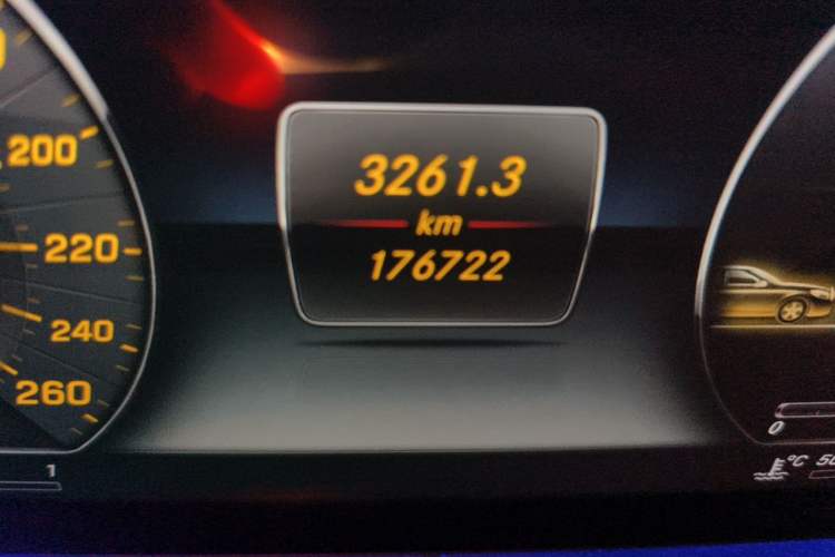 Used Mercedes-Benz E-Class 2017 E 300 L Sporty and Stylish Model Odometer Close Up
