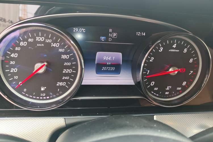 Used Mercedes-Benz E-Class 2017 E 200 Sport Odometer Close Up