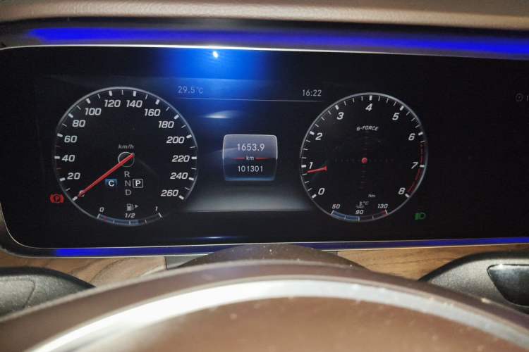 Used Mercedes-Benz E-Class 2017 E 300 L Luxury Model Odometer Close Up