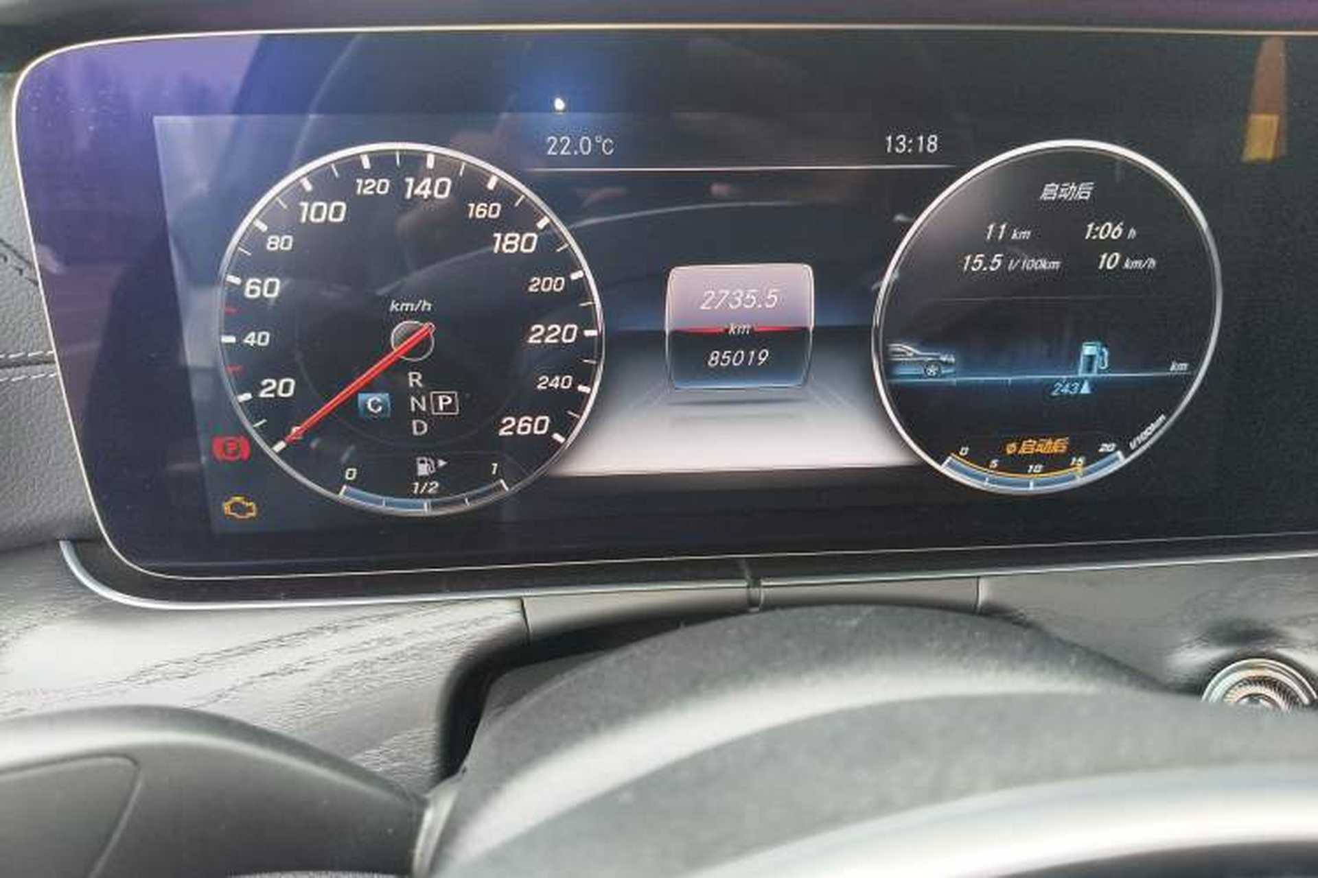 Used Mercedes-Benz E-Class 2017 E 300 L Sporty and Stylish Model Odometer Close Up