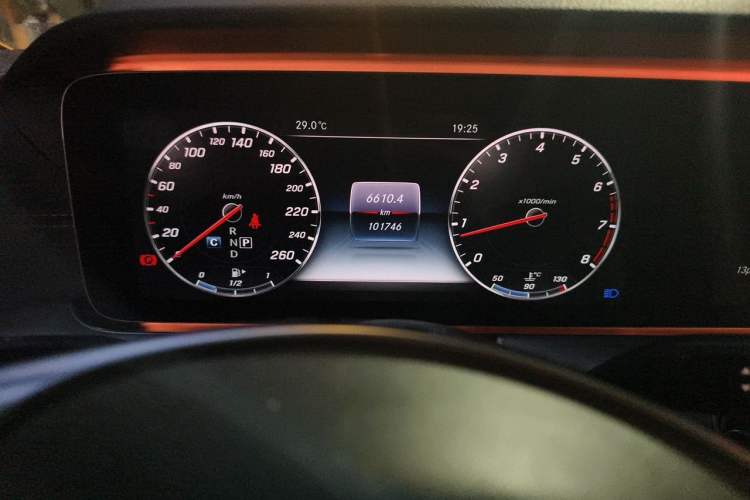 Used Mercedes-Benz E-Class 2017 E 200 Coupe Odometer Close Up