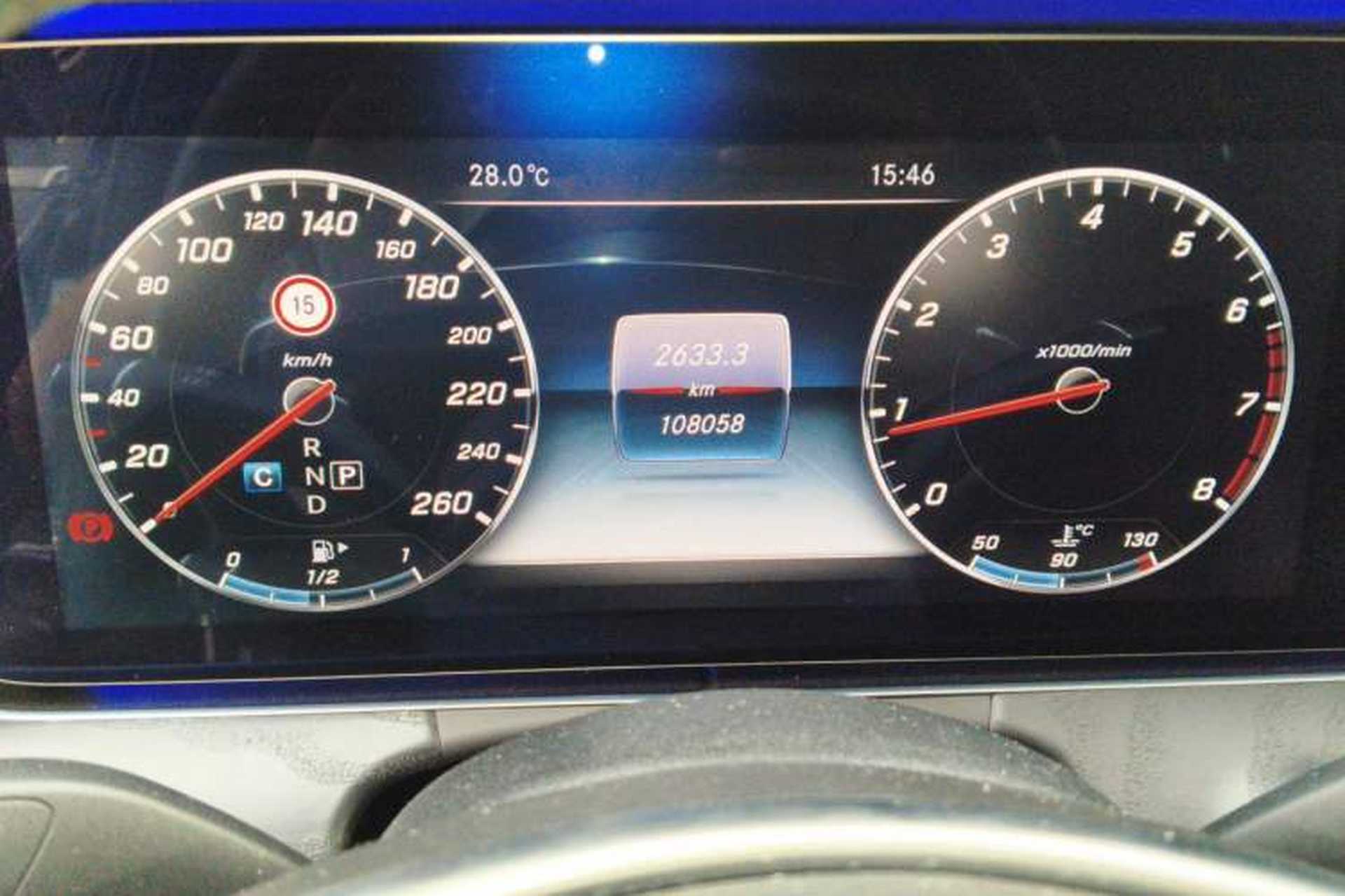 Used Mercedes-Benz E-Class 2017 E 300 L Sport Luxury Edition Odometer Close Up