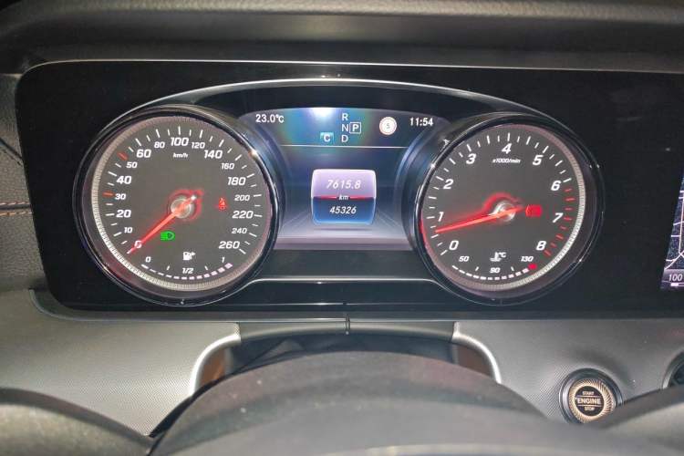 Used Mercedes-Benz E-Class 2017 E 200 4MATIC Coupe Odometer Close Up
