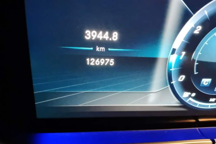 Used Mercedes-Benz E-Class 2017 E 300 L Sporty and Stylish Model Odometer Close Up