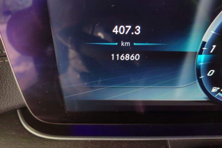Used Mercedes-Benz E-Class 2017 E 300 L Sporty and Stylish Model Odometer Close Up