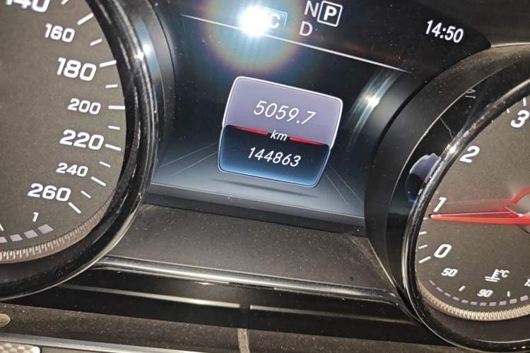 Used Mercedes-Benz E-Class 2017 E 300 Sport Edition Odometer Close Up