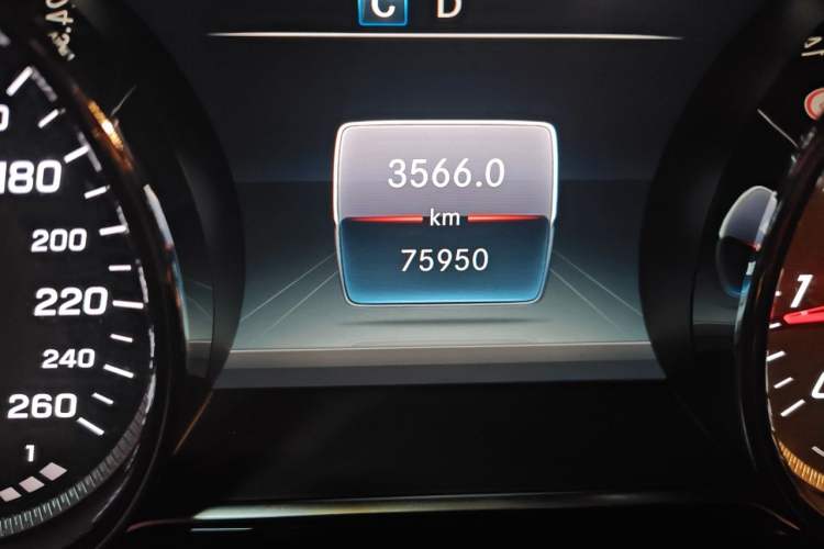Used Mercedes-Benz E-Class 2017 E 200 4MATIC Coupe Odometer Close Up
