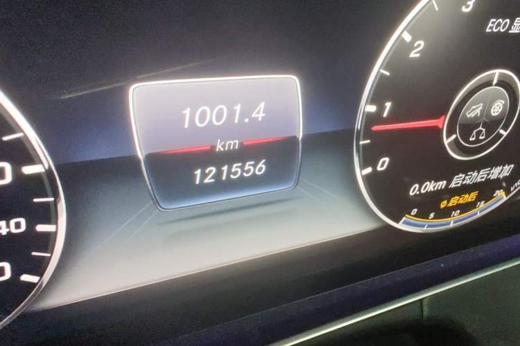 Used Mercedes-Benz E-Class 2017 E 300 L Sporty and Stylish Model Odometer Close Up