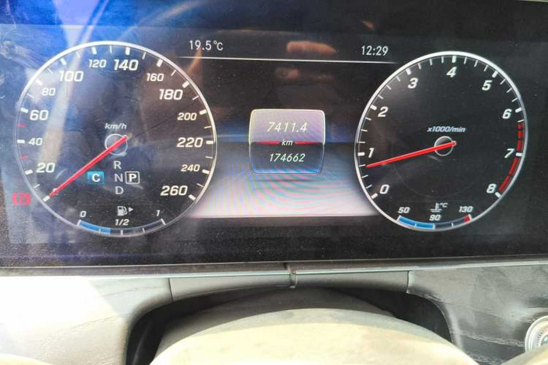 Used Mercedes-Benz E-Class 2017 E 200 L Sport 4MATIC Odometer Close Up