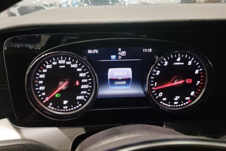 Used Mercedes-Benz E-Class 2017 E 200 Coupe Odometer Close Up
