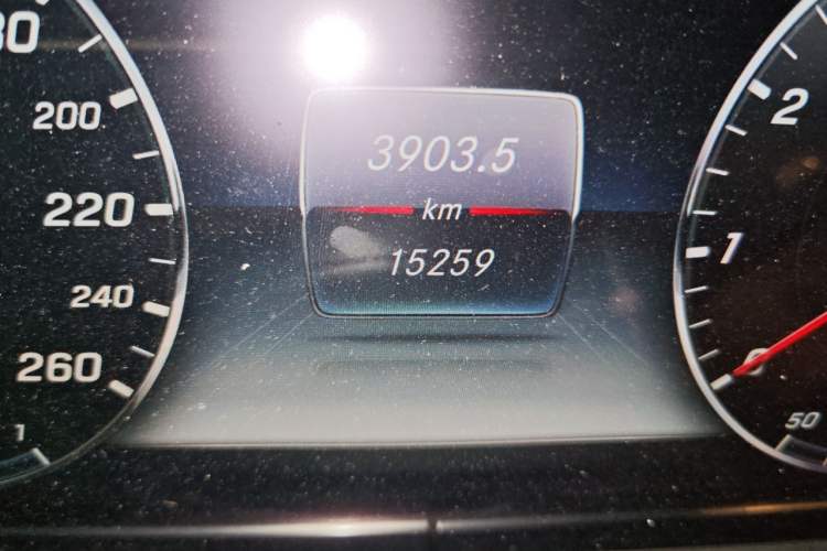 Used Mercedes-Benz E-Class 2017 E 200 4MATIC Coupe Odometer Close Up