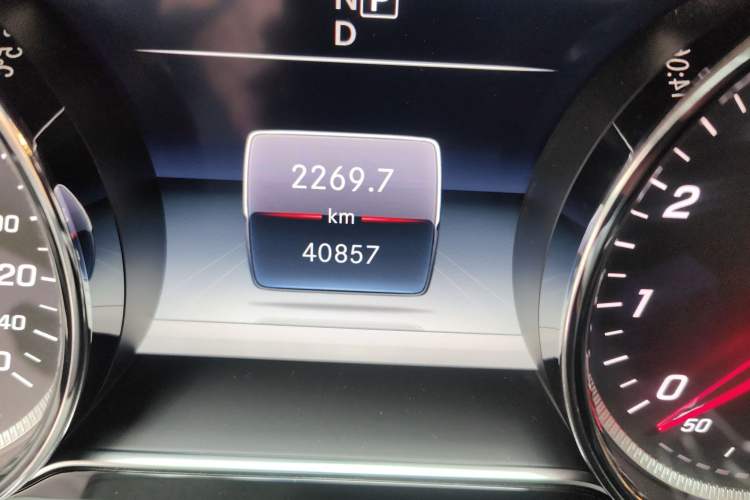Used Mercedes-Benz E-Class 2017 E 200 4MATIC Coupe Odometer Close Up