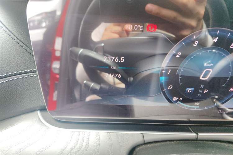 Used Mercedes-Benz E-Class 2017 E 300 L Sporty and Stylish Model Odometer Close Up