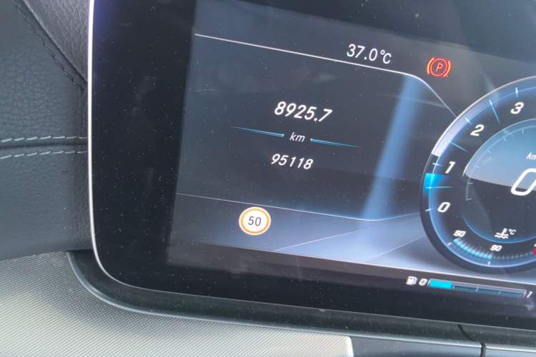 Used Mercedes-Benz E-Class 2017 E 200 4MATIC Coupe Odometer Close Up