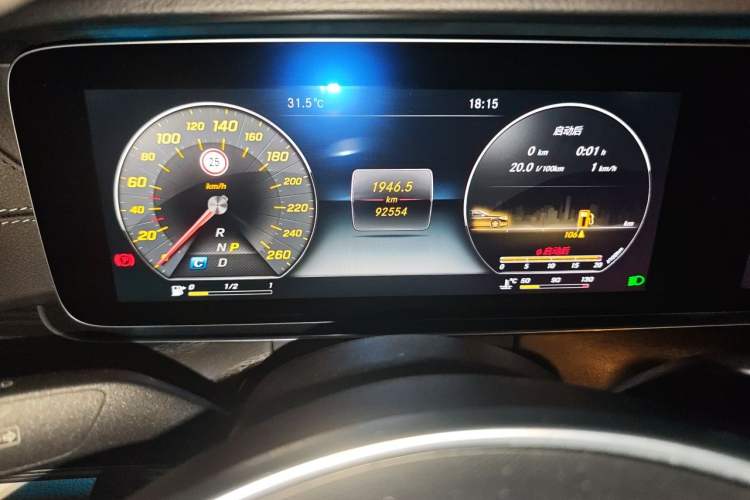 Used Mercedes-Benz E-Class 2017 E 300 L Sport Luxury Edition Odometer Close Up