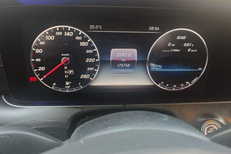 Used Mercedes-Benz E-Class 2017 E 300 L Sporty and Stylish Model Odometer Close Up
