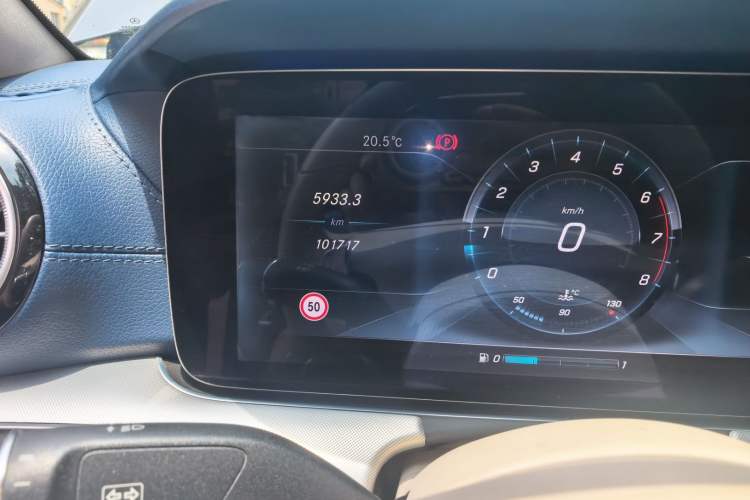 Used Mercedes-Benz E-Class 2017 E 300 Coupe Odometer Close Up