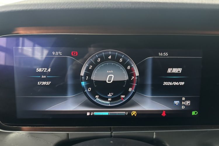 Used Mercedes-Benz E-Class 2017 E 300 L Sporty and Stylish Model Odometer Close Up