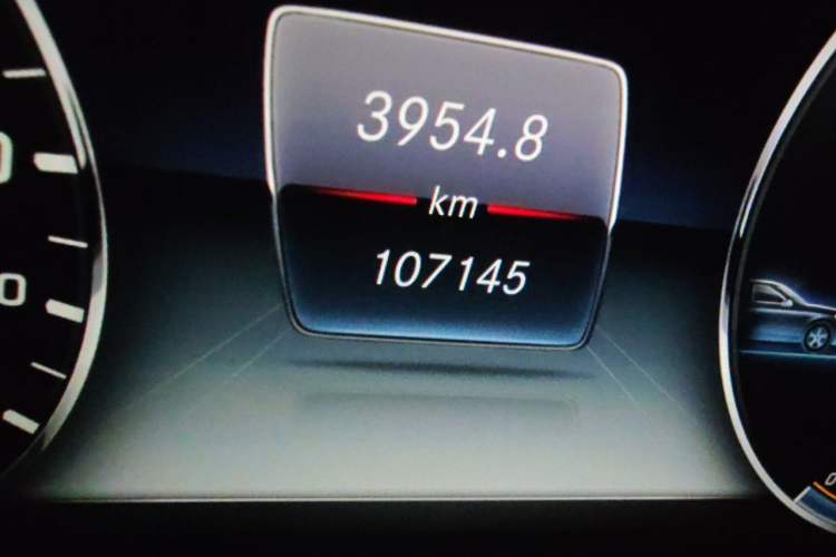Used Mercedes-Benz E-Class 2017 E 300 L Luxury Model Odometer Close Up