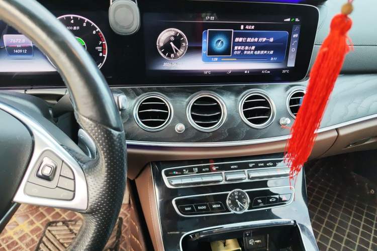 Used Mercedes-Benz E-Class 2017 E 300 L Sporty and Stylish Model Audio And AC Panel