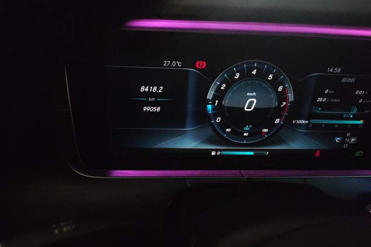Used Mercedes-Benz E-Class 2017 E 300 L Sporty and Stylish Model Odometer Close Up