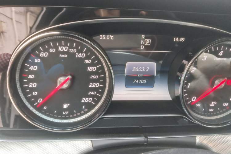 Used Mercedes-Benz E-Class 2017 E 300 Sport Edition Odometer Close Up