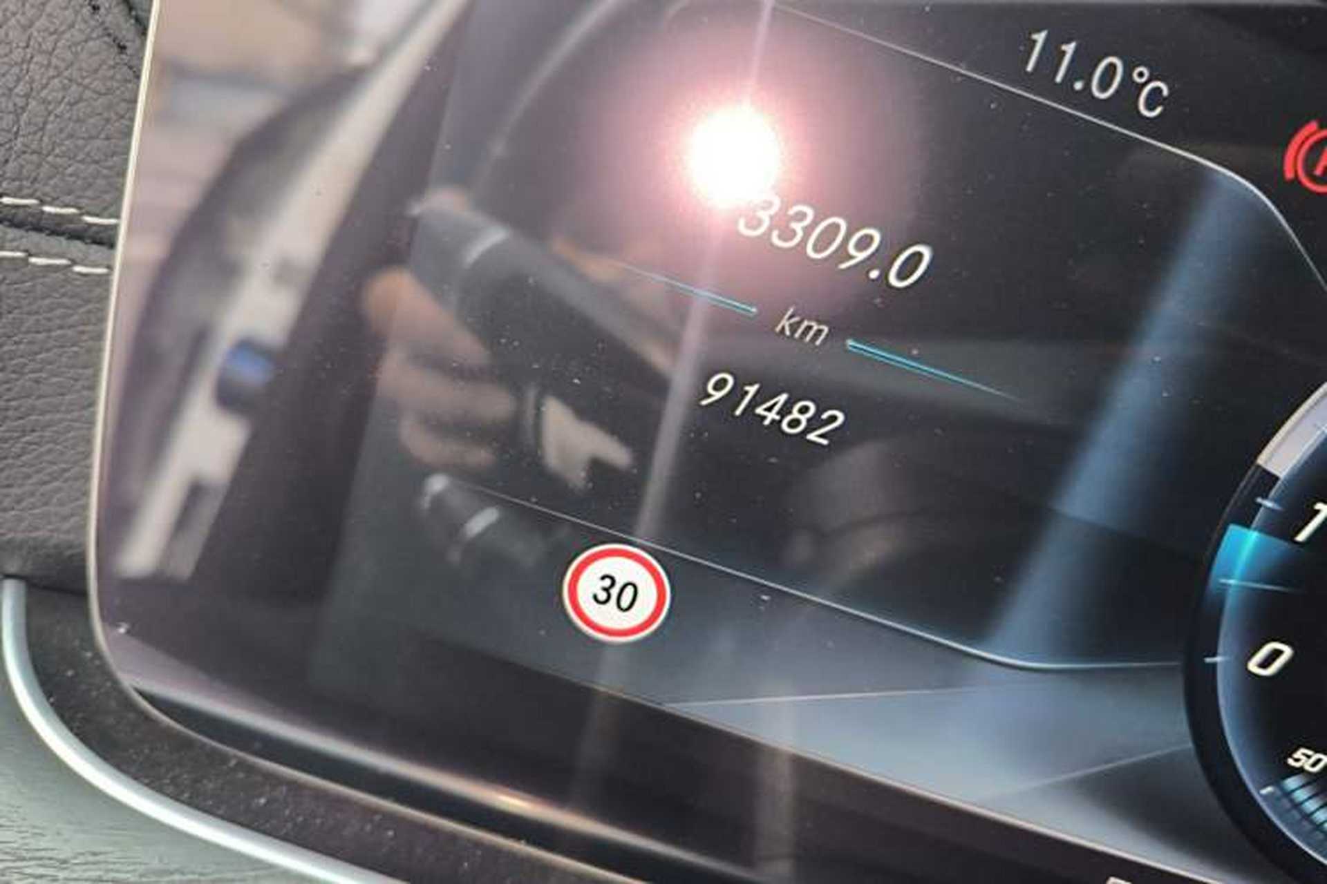 Used Mercedes-Benz E-Class 2017 E 300 L Sporty and Stylish Model Odometer Close Up
