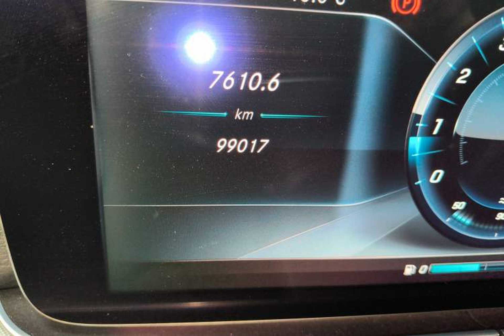 Used Mercedes-Benz E-Class 2017 E 200 Coupe Odometer Close Up
