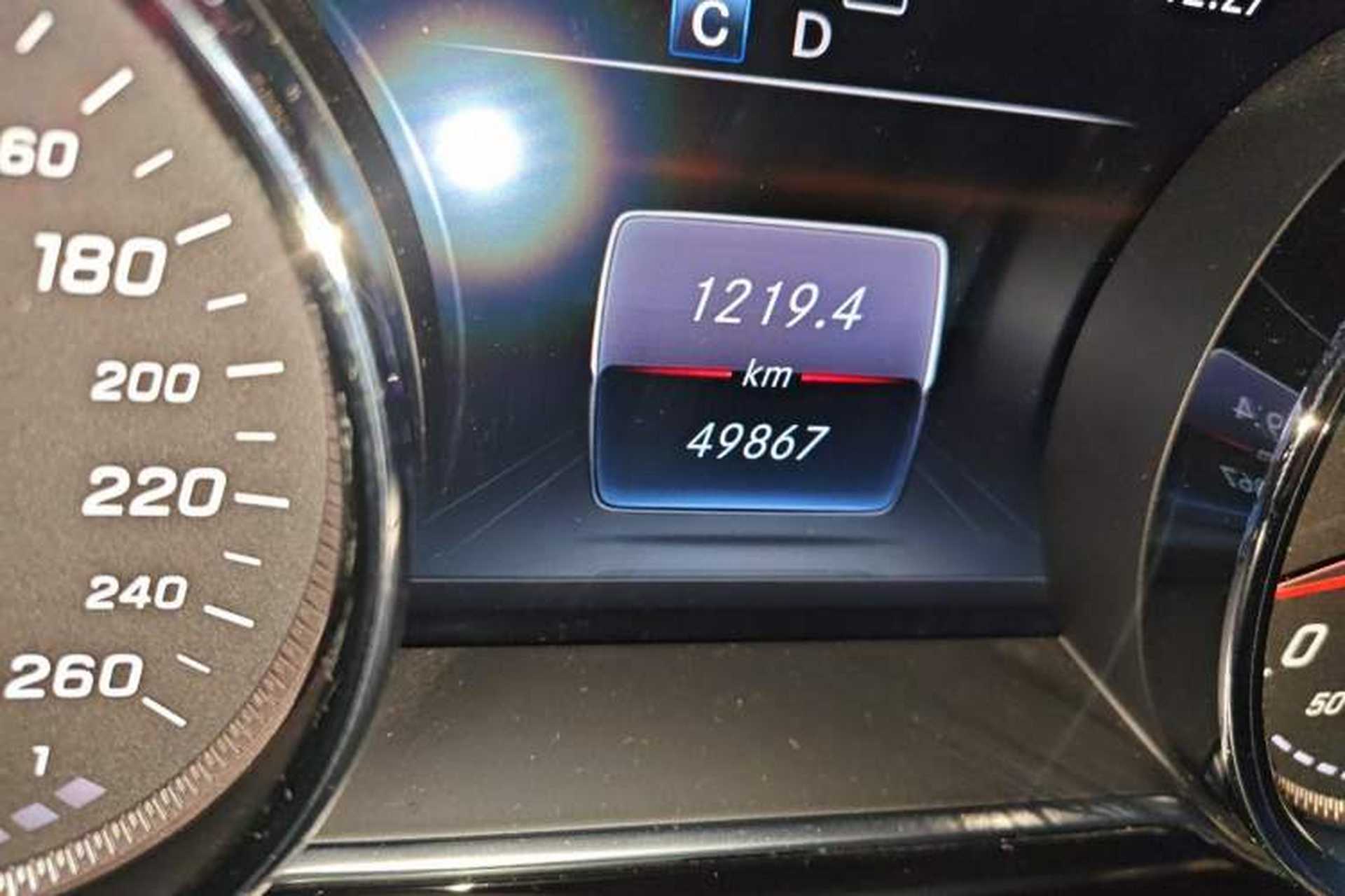 Used Mercedes-Benz E-Class 2017 E 200 Sport 4MATIC Odometer Close Up