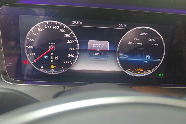 Used Mercedes-Benz E-Class 2017 E 300 L Sport Luxury Edition Odometer Close Up