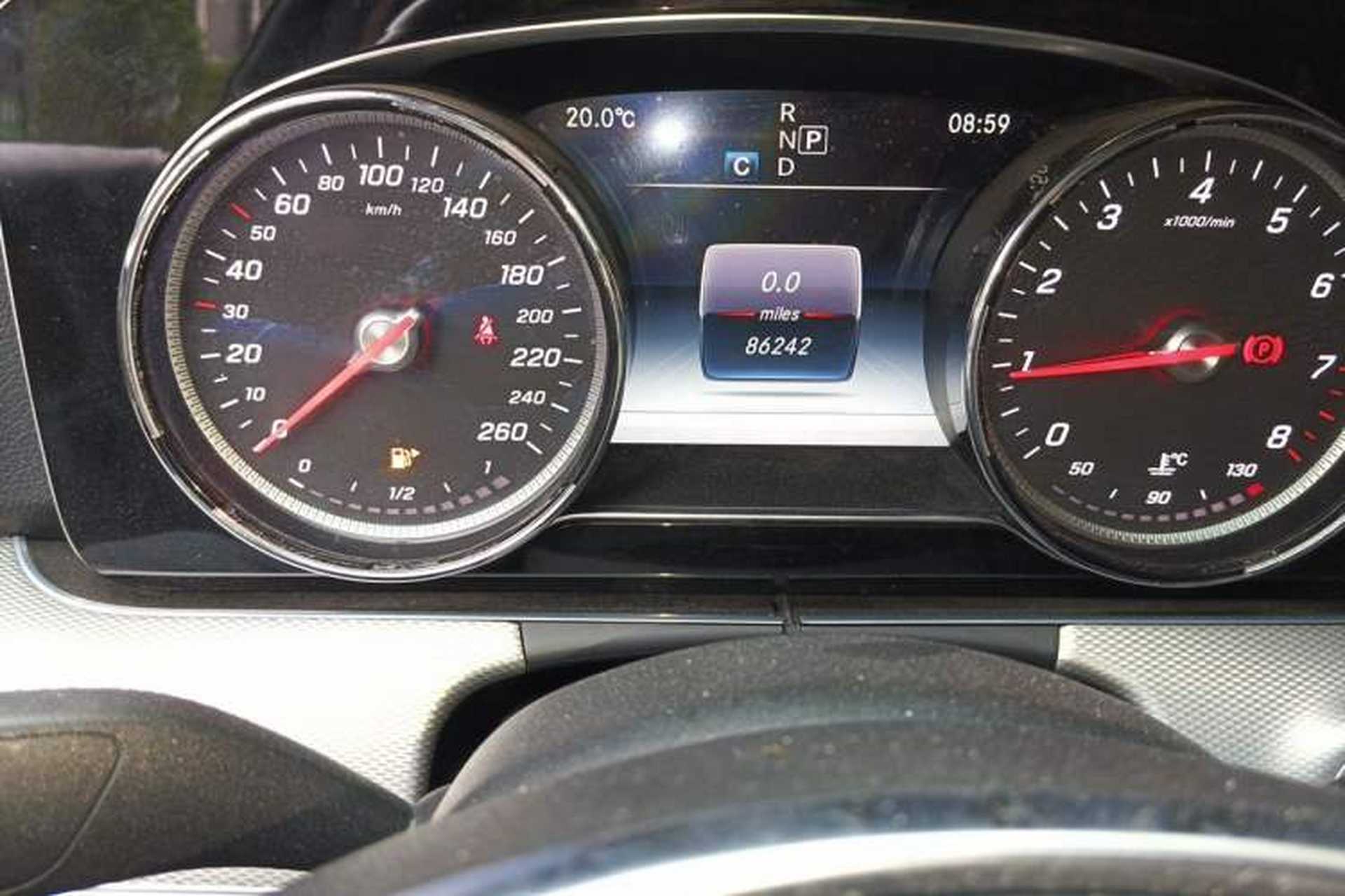 Used Mercedes-Benz E-Class 2017 E 200 Sport Odometer Close Up