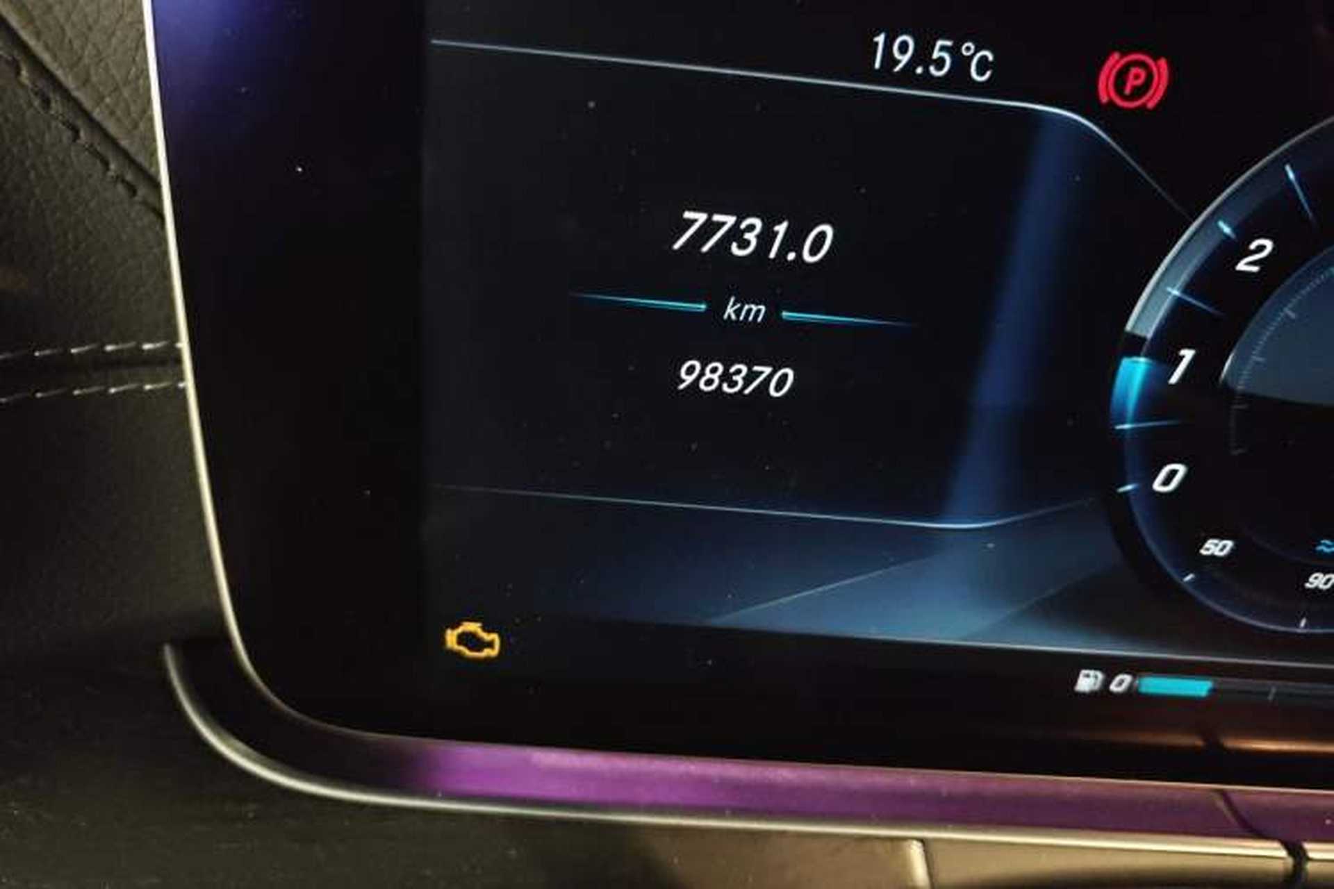 Used Mercedes-Benz E-Class 2017 E 300 L Sporty and Stylish Model Odometer Close Up