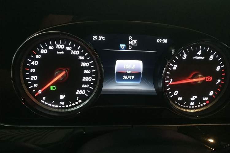 Used Mercedes-Benz E-Class 2017 E 200 Coupe Odometer Close Up