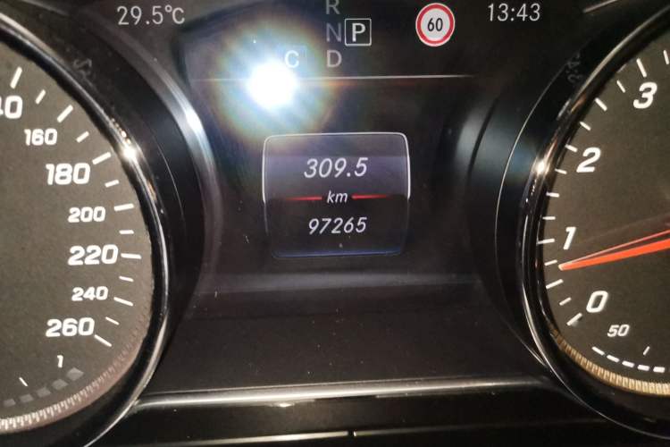 Used Mercedes-Benz E-Class 2017 E 200 Coupe Odometer Close Up