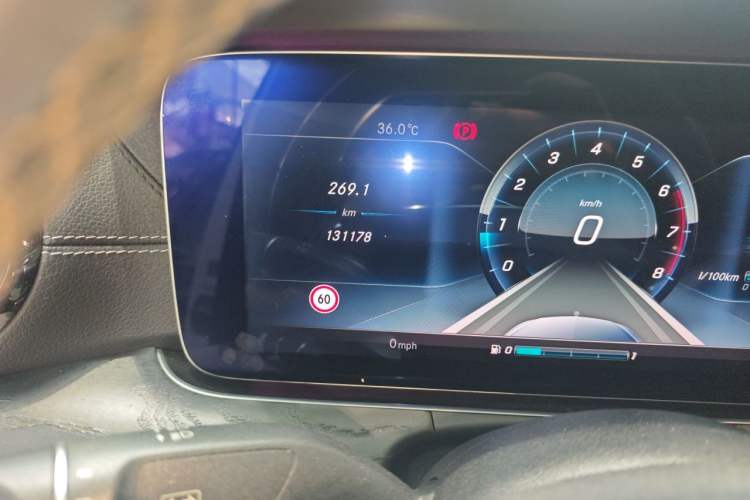 Used Mercedes-Benz E-Class 2017 E 300 L Sporty and Stylish Model Odometer Close Up