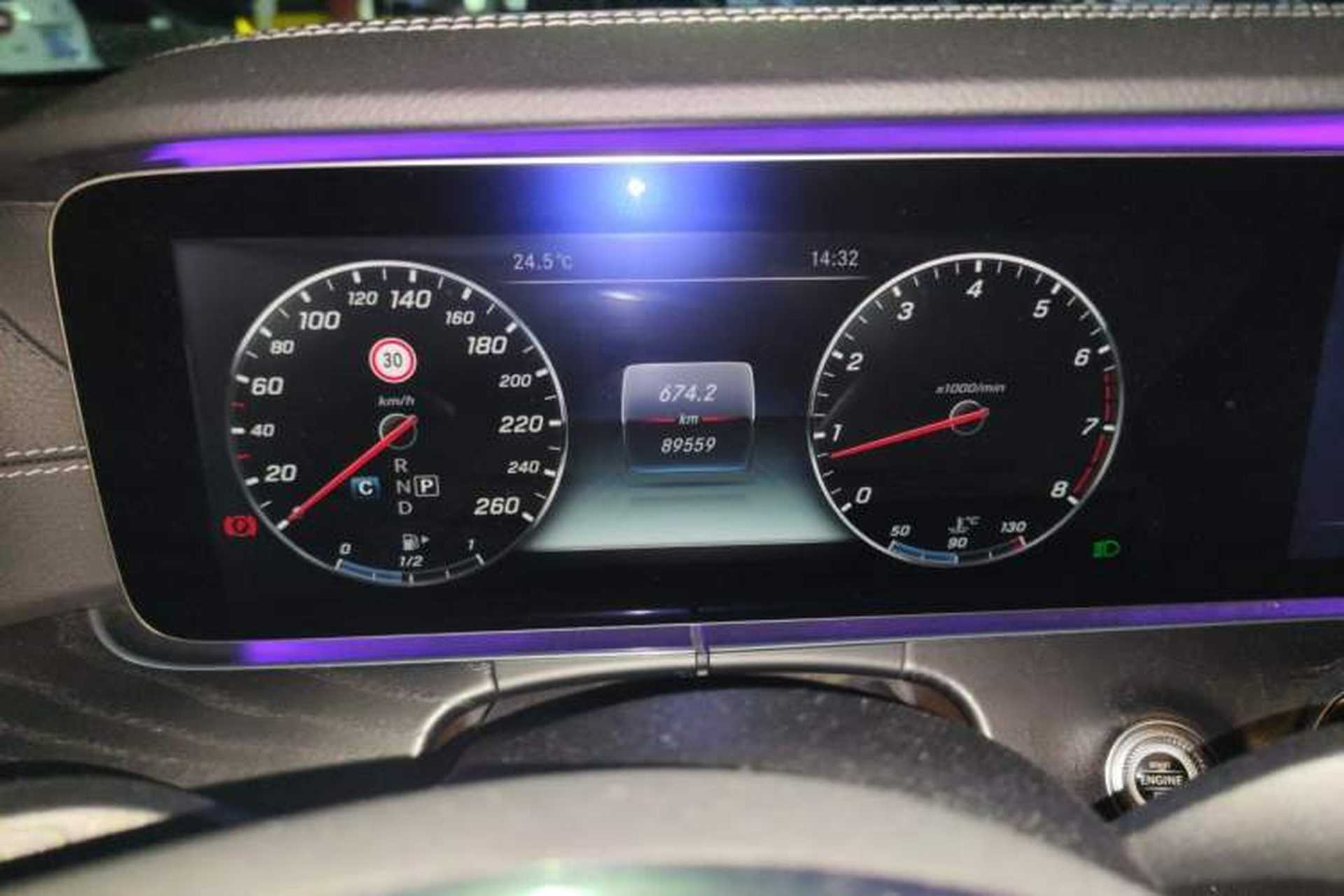Used Mercedes-Benz E-Class 2017 E 300 L Sport Luxury Edition Odometer Close Up