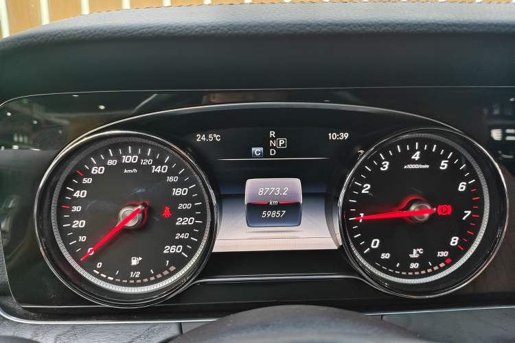 Used Mercedes-Benz E-Class 2017 E 200 4MATIC Coupe Odometer Close Up