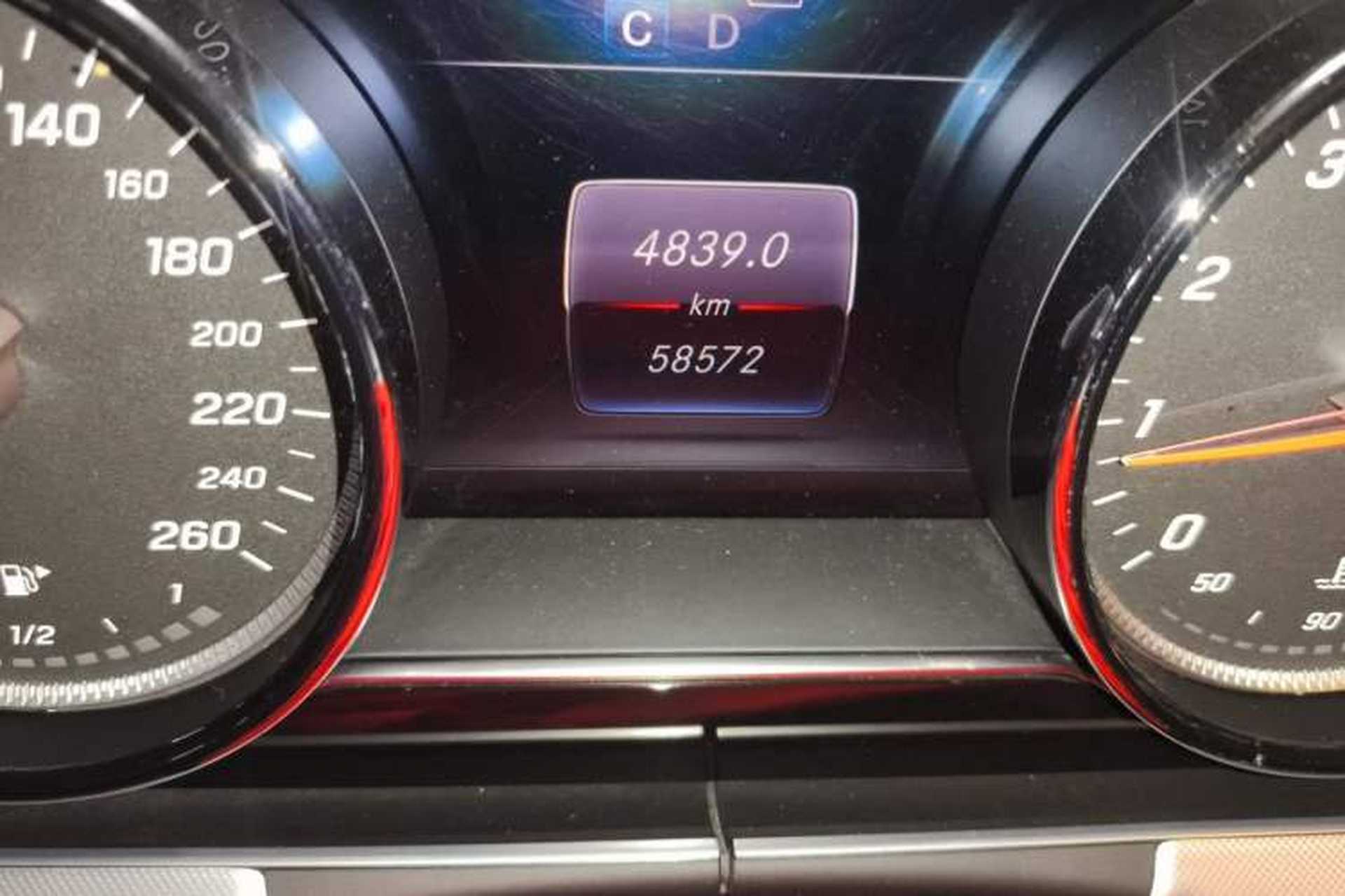 Used Mercedes-Benz E-Class 2017 E 200 Coupe Odometer Close Up